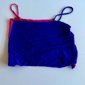 Cute Spaghetti strap tank top/ crop top multi color pink and purple